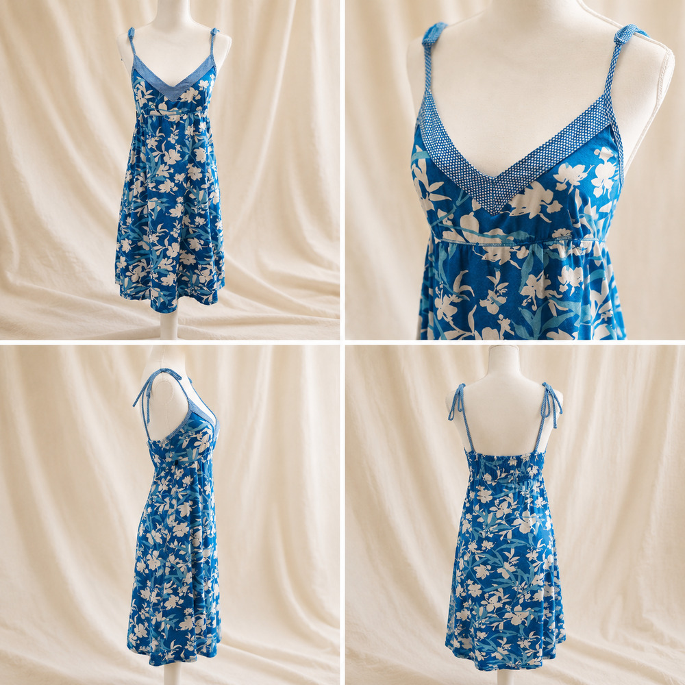 Vintage Girl Size L Sundress Cottagecore Beach Coastal Romantic Resort Garden
